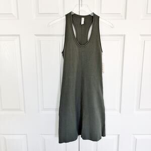 Daily Practice by Anthropologie Elle Ribbed Sleeveless Sweater Dress Moss